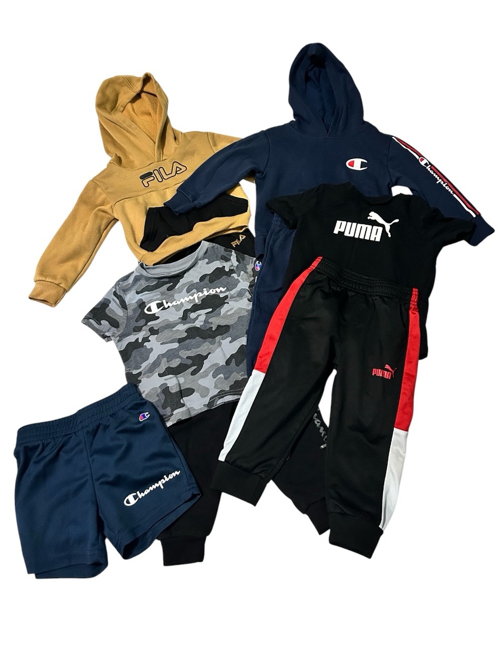 10 Piece Bundle, Champion, Fila, & Puma 2T